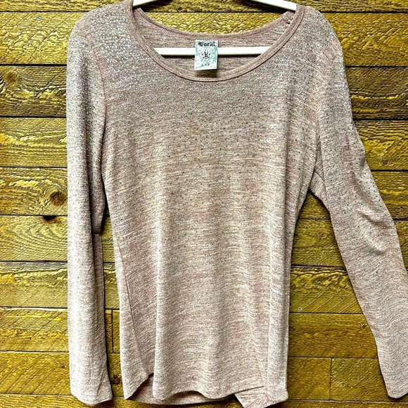 Vocal Embellished Knit Top Size Medium - Picture 1 of 6